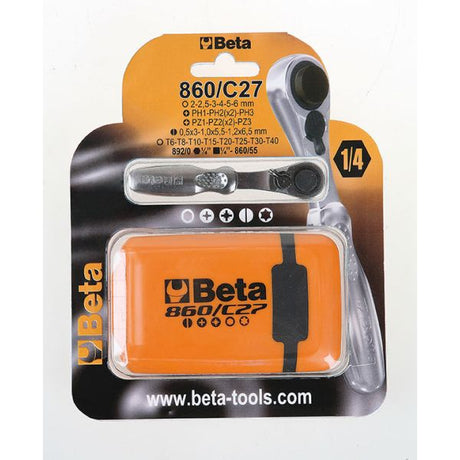 Beta Ratelsleutel Tools 860 C27 met schroefbitset 27 delig in box