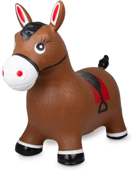 Jamara skippybal junior - 460597 skippydieren paard - met pomp - tot 50 kg - 27 cm - bruin