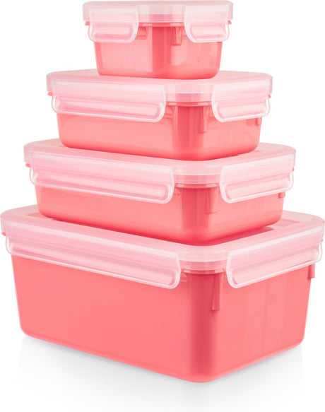 Tefal masterseal colour - vershouddozenset - 4-delig - roze - 100% lekvrij