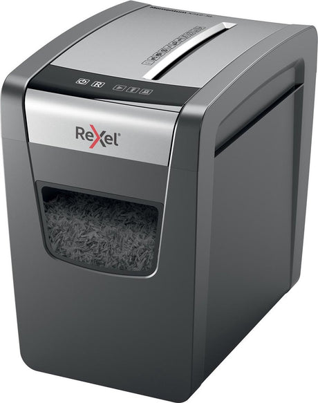 Rexel momentum x312-sl papierversnipperaar - p3 snippers - tot 12 vel - 23l - zwart