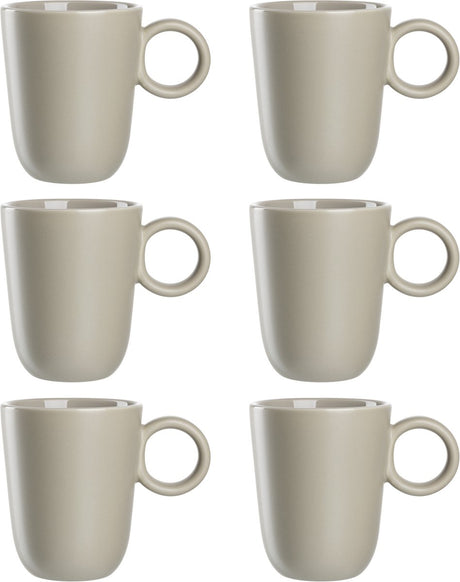 Leonardo roma mok 400ml beige - set 6