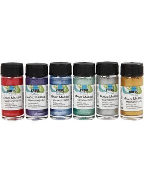 Creativ company marmerverf - metallic kleuren, 6x20ml
