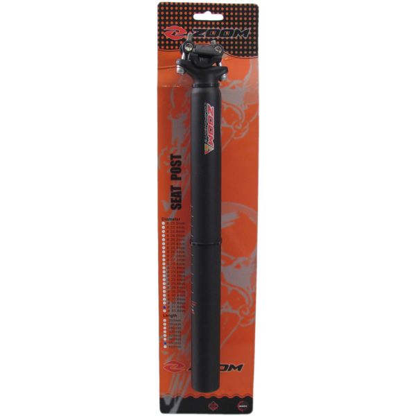 zadelpen vast patent 27.2 x 350 mm aluminium matzwart