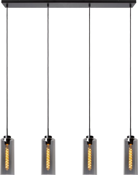 Lucide bruno - hanglamp - 4xe27 - fumé