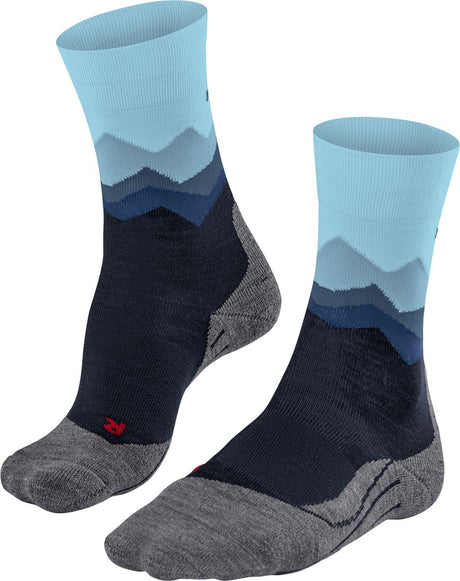 Falke tk2 anti-blaar dik wol functioneel materiaal wandelsokken dames blauw - maat 35-36