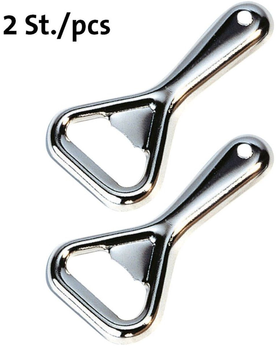 Westmark 2 flesopeners capsulelifters voor flessen met kroonkurken, staal metaal, zilver, 10942270