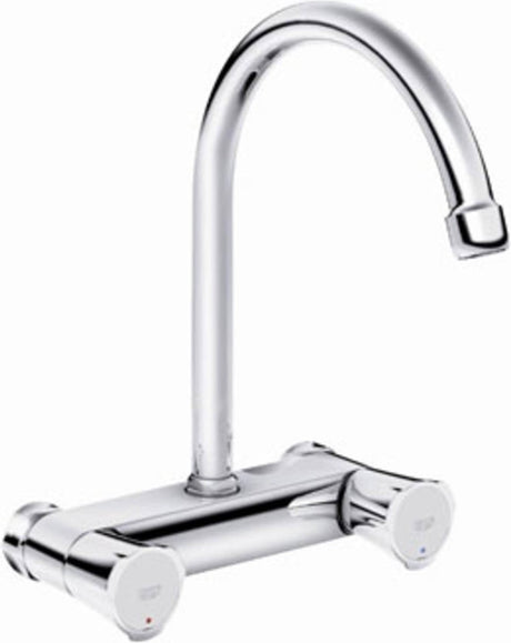 Grohe costa-l keukenkraan - wandmontage - hoge uitloop - 360° draaibereik - zonder koppelingen - chroom