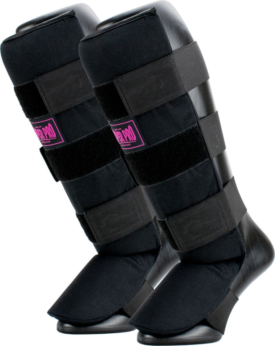 Super pro combat gear scheenbeschermer savior zwart roze extra extra small