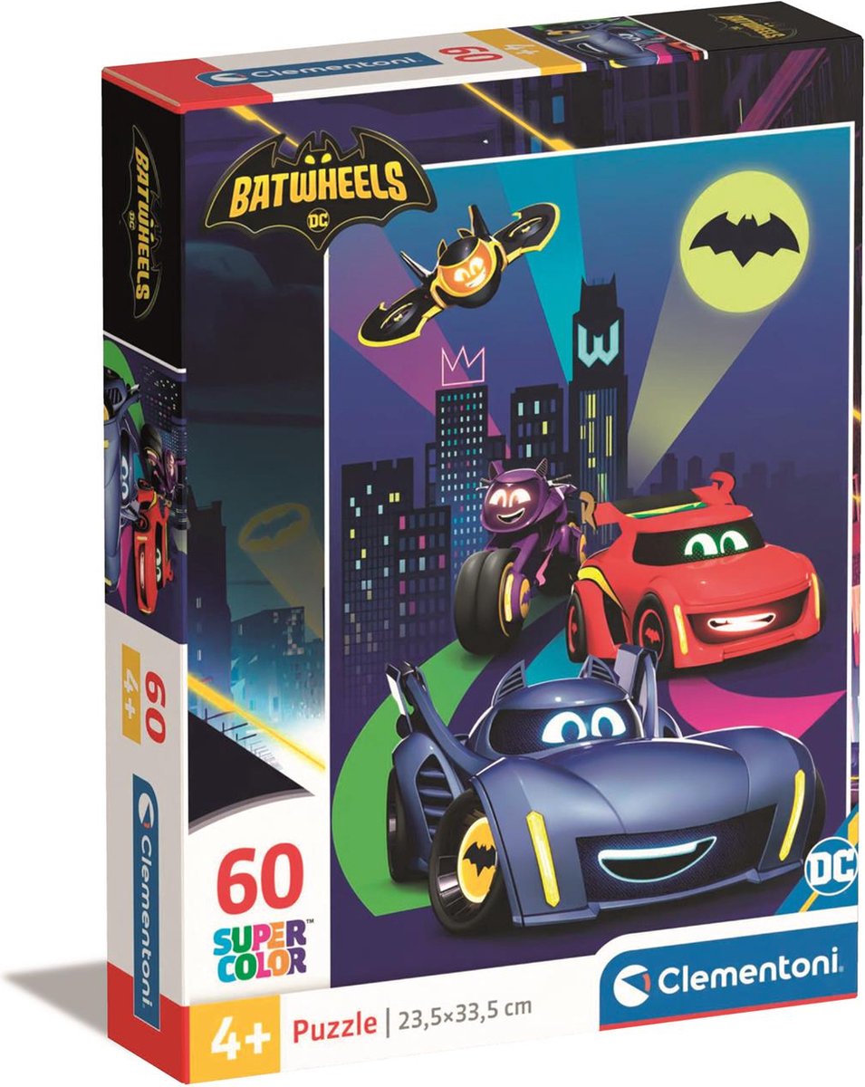 Clementoni legpuzzel super color batwheels, 60st.