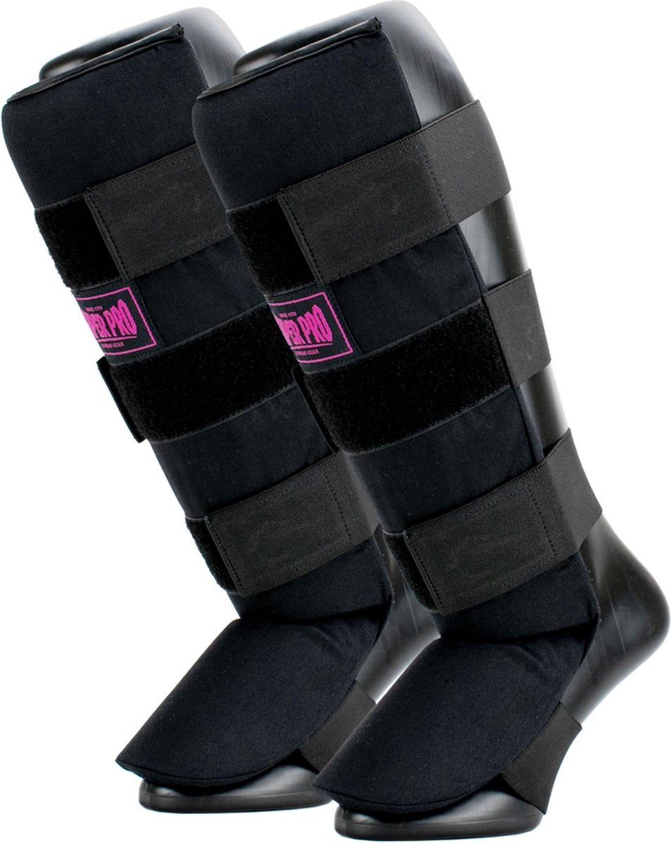 Super pro combat gear scheenbeschermer savior zwart roze large