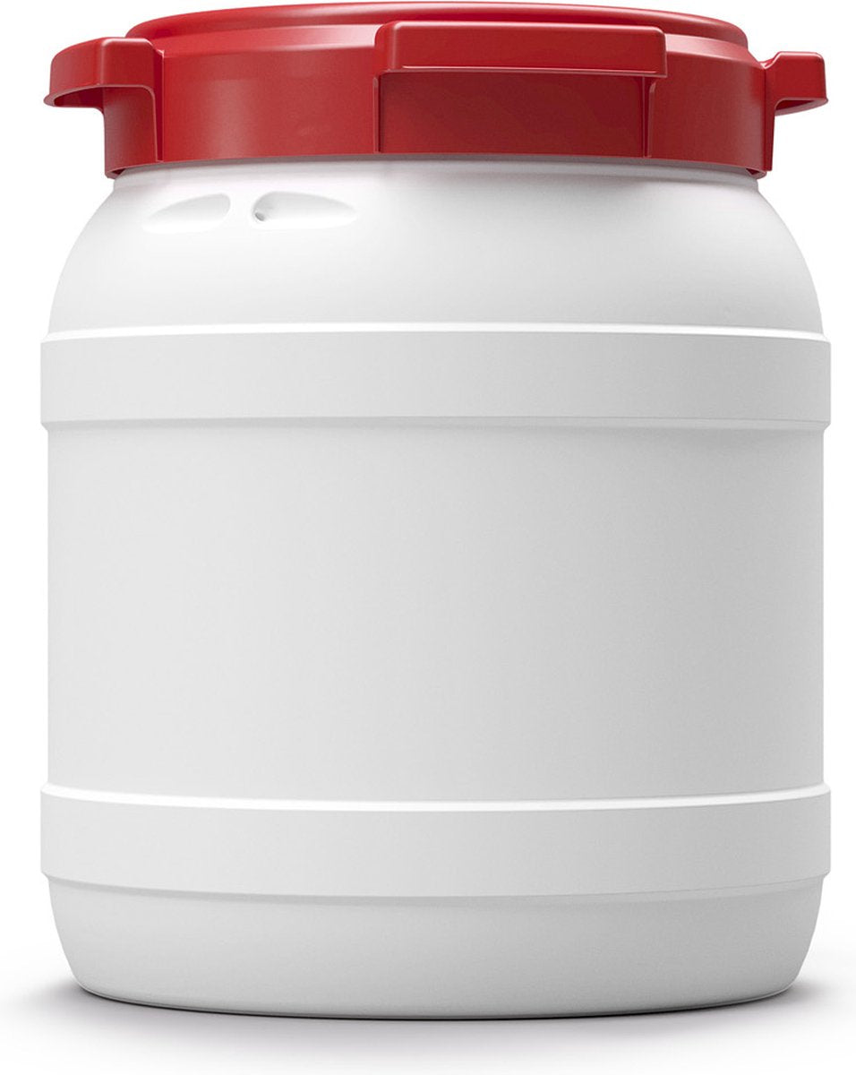 Curtec waterkluis 15,4 liter - water- en luchtdicht - wit rood