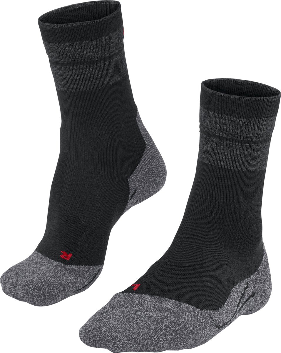 Falke tk stabilizing anti-blaar dik wol functioneel materiaal wandelsokken dames zwart - maat 39-40