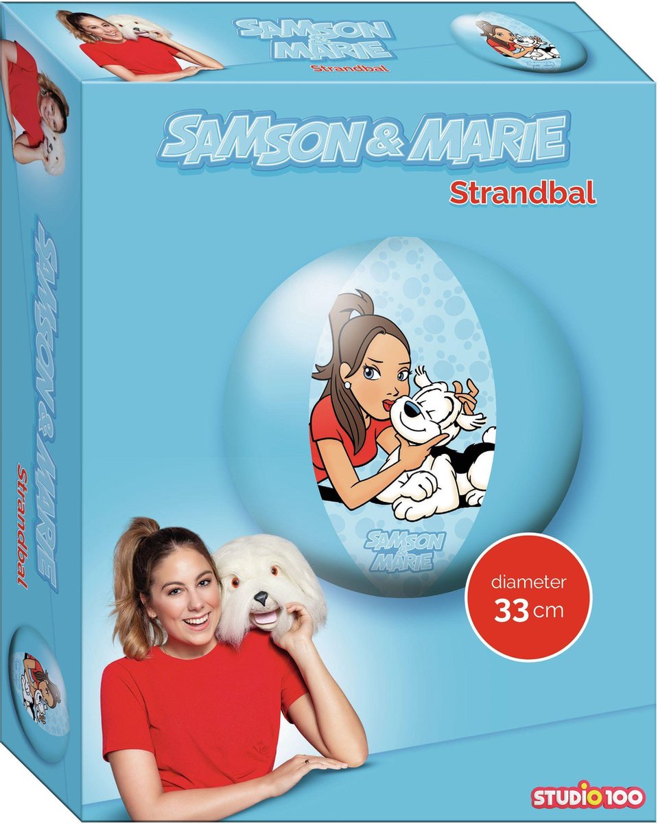Samson marie studio 100 strandbal junior 33 cm vinyl blauw