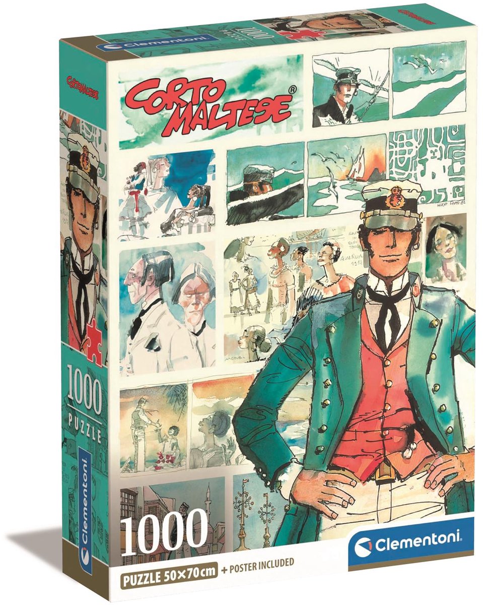 Clementoni - puzzel - 1000 stukjes - corto maltese kerstpuzzel - puzzel voor kinderen en volwassenen - vanaf 3 jaar