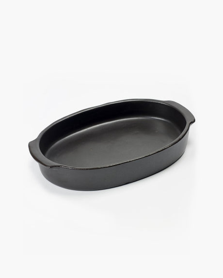 Serax - pascale naessens pure - ovale oven-serveerschaal l - zwart -