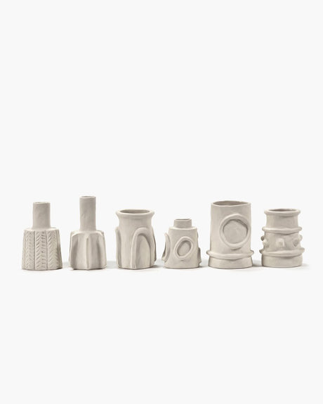 Serax - marie michielssen marie - vaas assortiment - beige - 6 stuks - h 10cm