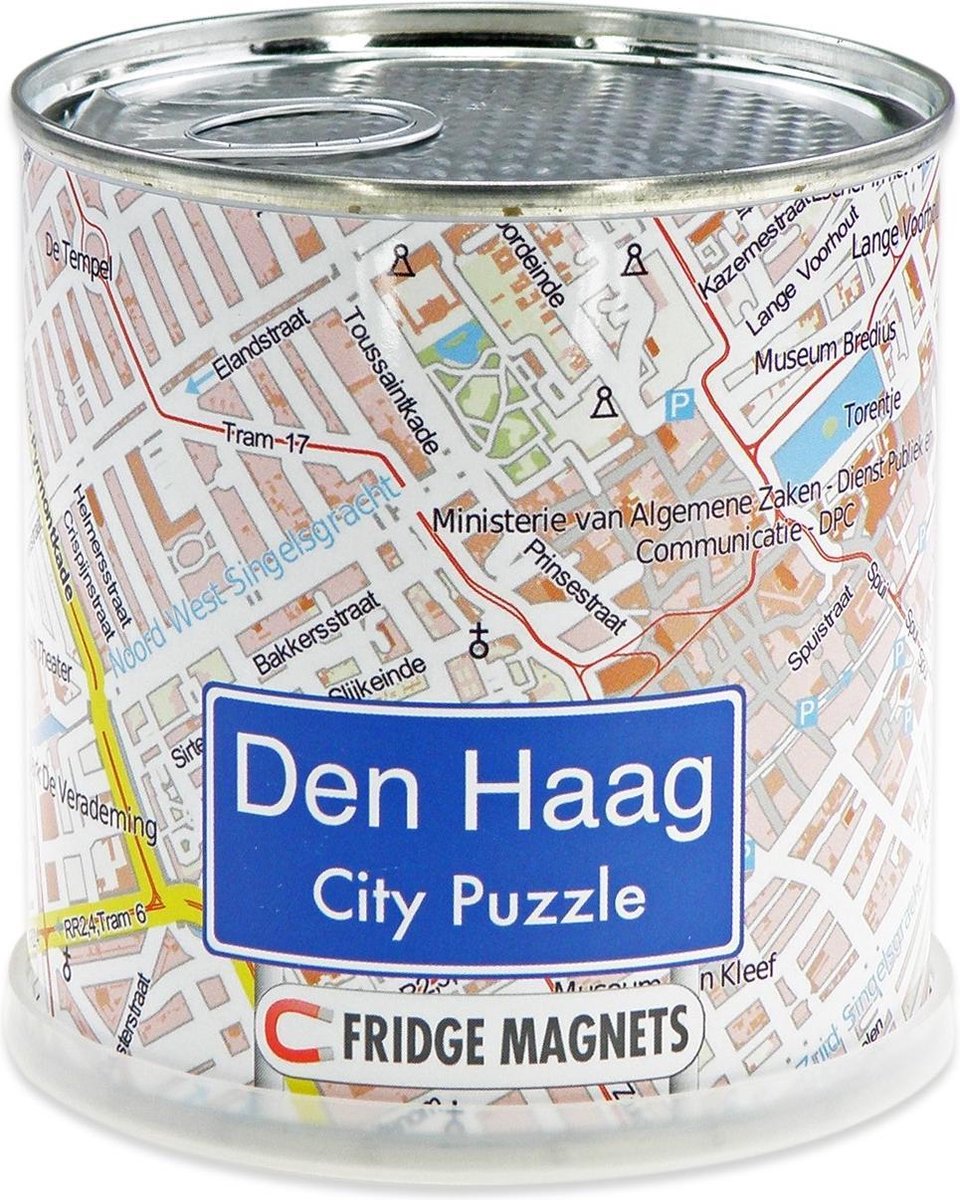 City puzzle den haag - puzzel - magnetisch - 100 puzzelstukjes