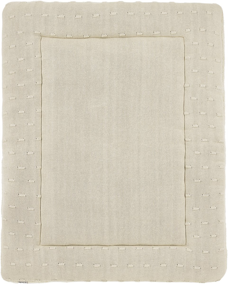 Meyco baby knots boxkleed - 77 x 97 cm - soft sand
