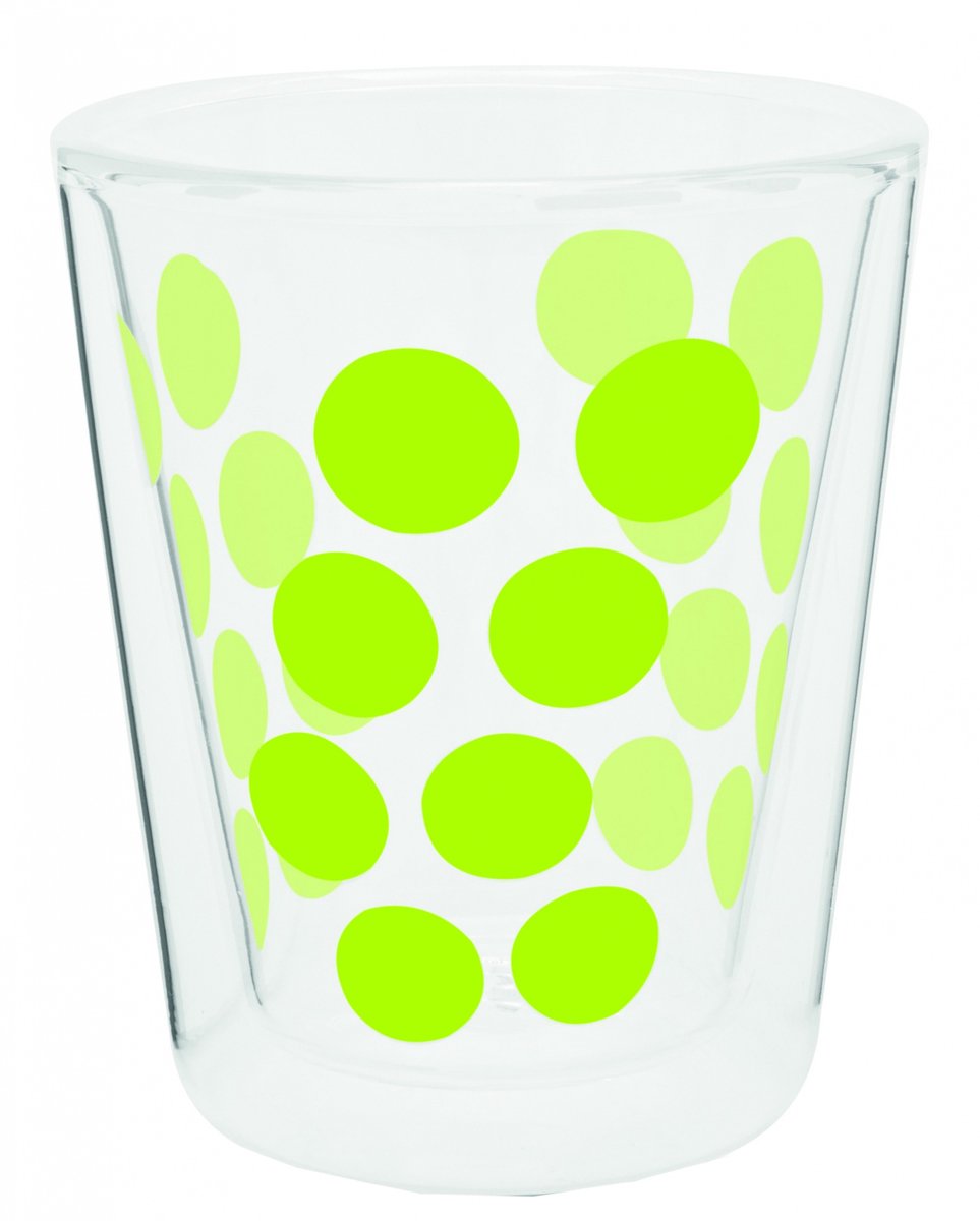 Zak!designs dotdot koffiebeker - dubbelwandig - 20 cl - groen