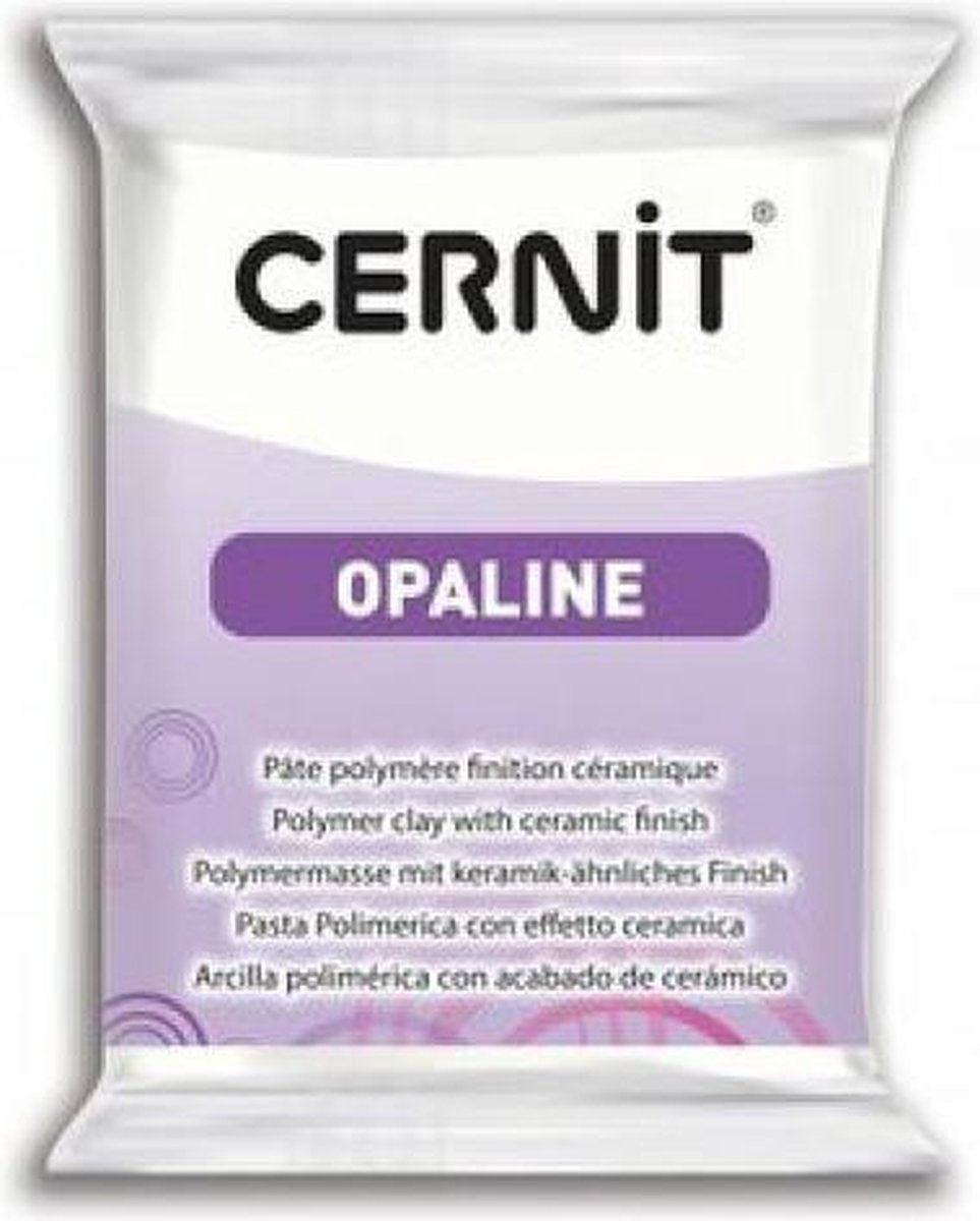 Cernit boetseerklei - porseleinlook wit klei - diy afbak klei - creatief modelleerwerk - sterk fijn - inhoud 56 gram - porcelain white (010) - 1 stuk