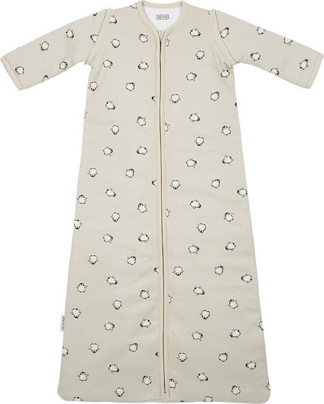 Meyco baby penguin baby slaapzak met afritsbare mouwen - soft sand - 90cm - 2.5 tog