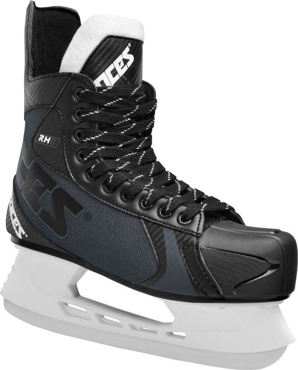 Roces – rh 6 – ijshockeyschaatsen – schaatsen heren – zwart wit – high support enkelcup comfortvoering – maat eu 46