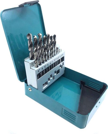 Makita 19-delige metaalborenset d54025 hss-g din338