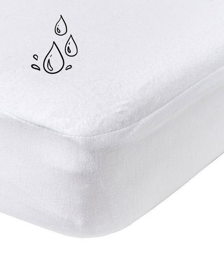 Meyco baby waterdicht hoeslaken juniorbed - white - 70x140 150cm