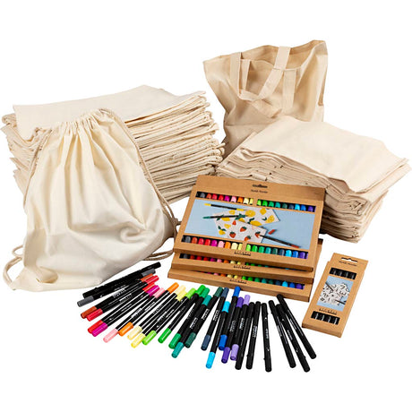 Creative company http: www.cchobby.nl groepsset-hobbyset-schoen-en-draagtassen-met-stiften-afm-27-5x30-cm-diverse-kleuren-1-set
