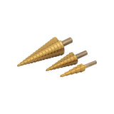 Topgear con. plaatfrezen stappenboor hss set 3x