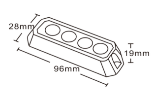 Flitslamp led proline 10-30 volt 4 led