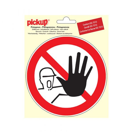 Sticker verboden voor onbevoegden - 150 mm rond.