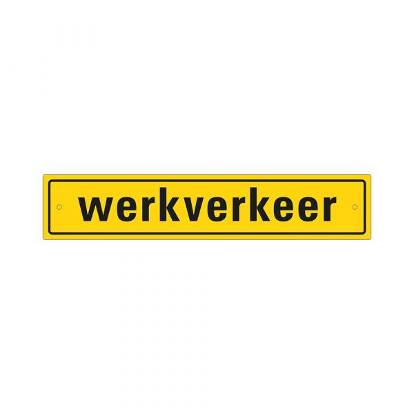 Bord werkverkeer incl. zuignapjes - 80x400 mm met boorgaten.