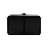 Q-link - wandcontactdoos - opbouw - 1-voudig stopcontact - 1-voudig wisselschakelaar - spatwaterdicht ip54 - randaarde - kinderbeveiliging - mat zwart