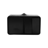 Q-link - wandcontactdoos - opbouw - 1-voudig stopcontact - dubbel serieschakelaar - spatwaterdicht ip54 - randaarde - kinderbeveiliging - mat zwart