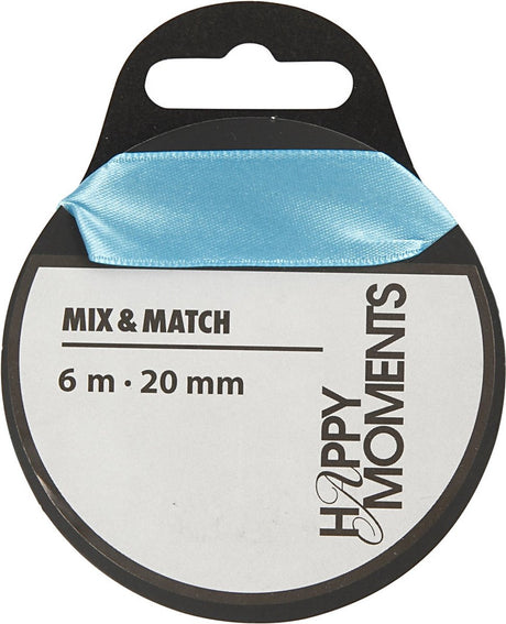 Happy moments satijnlint lichtblauw, 15m