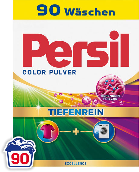 Persil waspoeder color - wasmiddel - gekleurde was - krachtige vlekverwijdering - hygiënische frisheid - grootverpakking - 90 wasbeurten