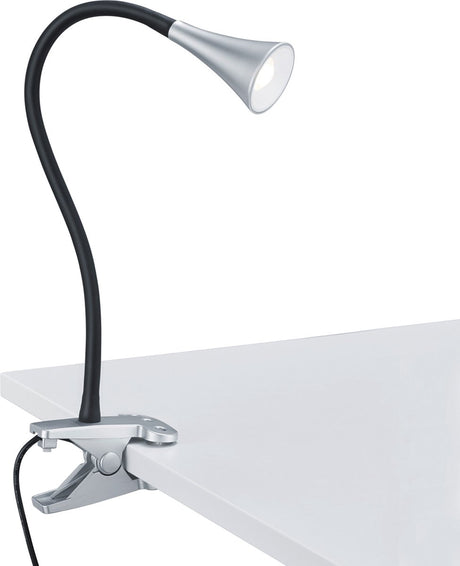 Rl live your light reality viper - klemlicht - titanium - incl. 1x smd 3w - snoerschakelaar - flexibel - klemlamp