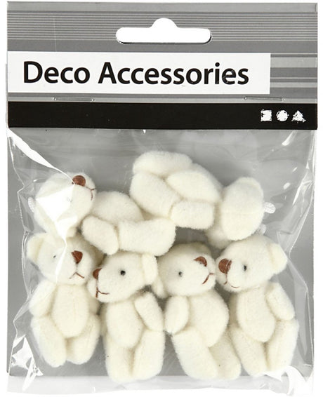 Creativ company teddyberen 4x2,5 cm 6 stuks