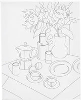Creativ company schildercanvas met print onbijttafel - 24x30cm