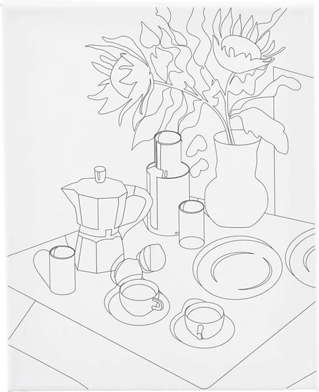 Creativ company schildercanvas met print onbijttafel - 24x30cm