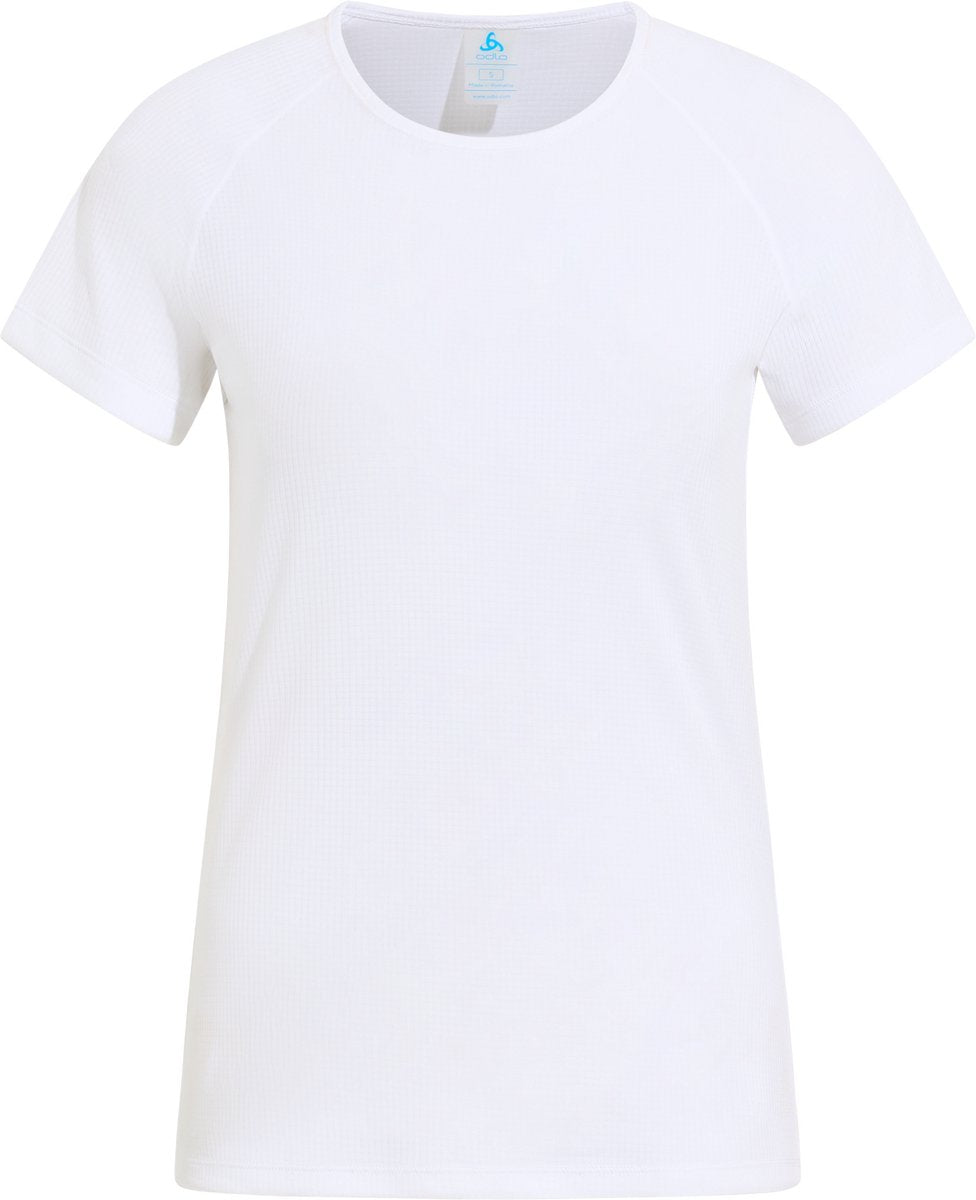 Odlo active light base layer shirt met ronde hals en korte mouwen - vrouwen - wit - s