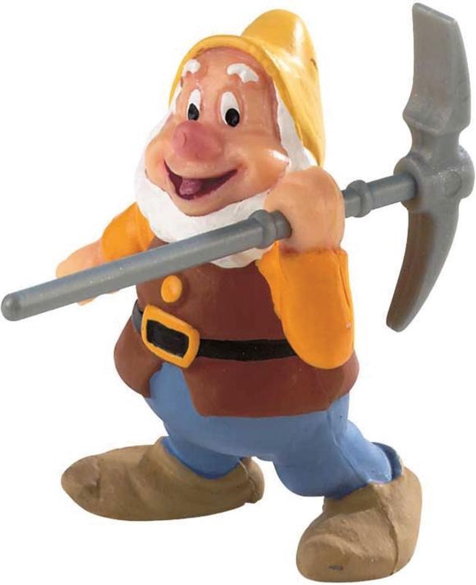 Bullyland 12479 – speelfiguur en verzamelfiguur happy uit sneeuwwitje en de zeven dwergen – ca. 5,1 cm – levensecht en detailrijk vormgegeven – ideaal als taartfiguur en klein cadeautje voor kinderen vanaf 3 jaar.