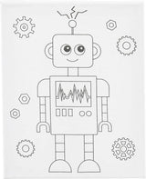 Creativ company schildercanvas met print robot - 24x30cm