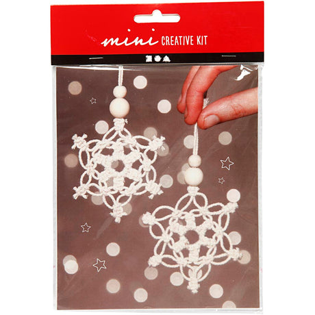 Creativ company http: www.cchobby.nl creative-mini-kit-macrame-sneeuwvlok-h-10-cm-1-doos