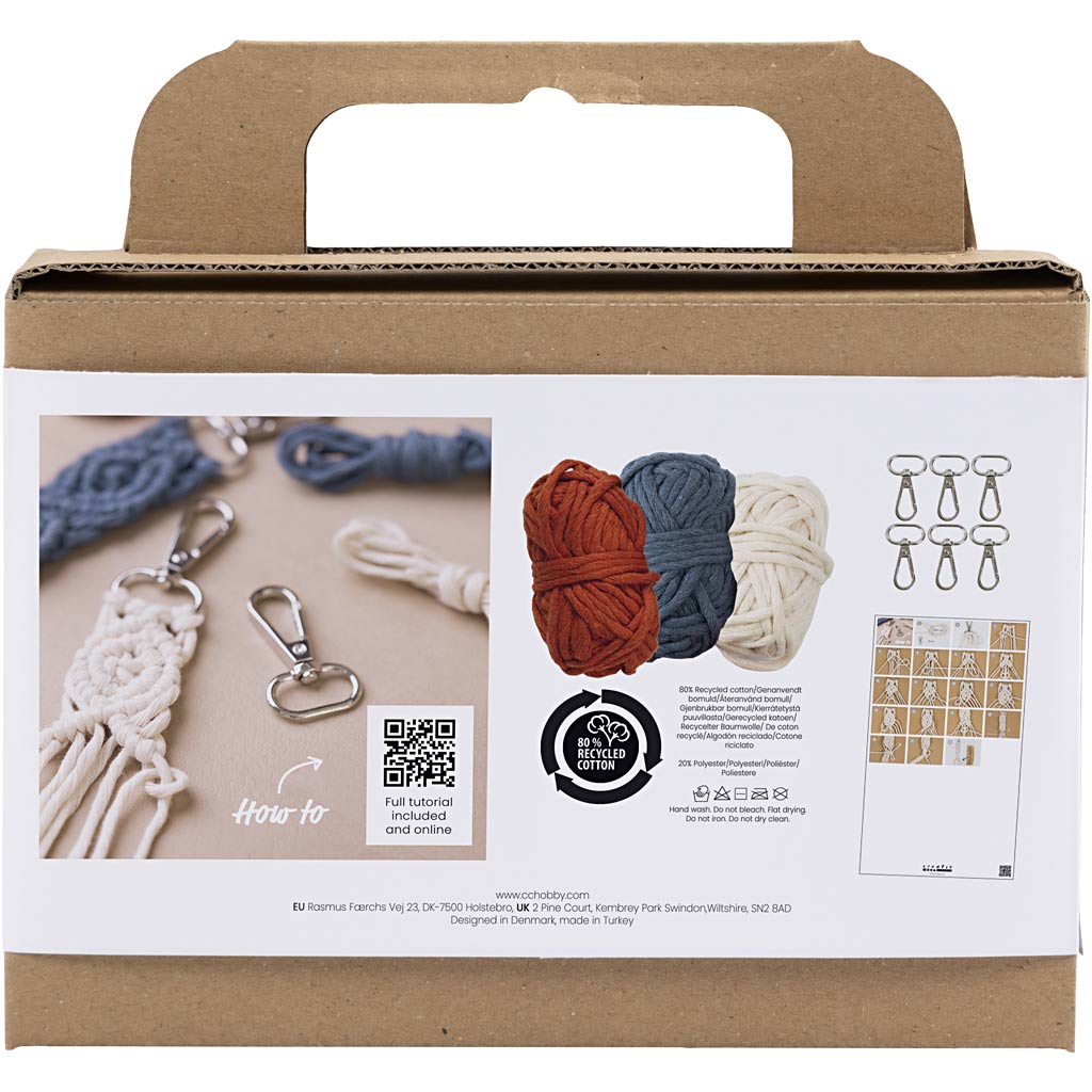 Creativ company https: www.cchobby.nl mini-hobbyset-macrame-sleutelhangers-1-doos