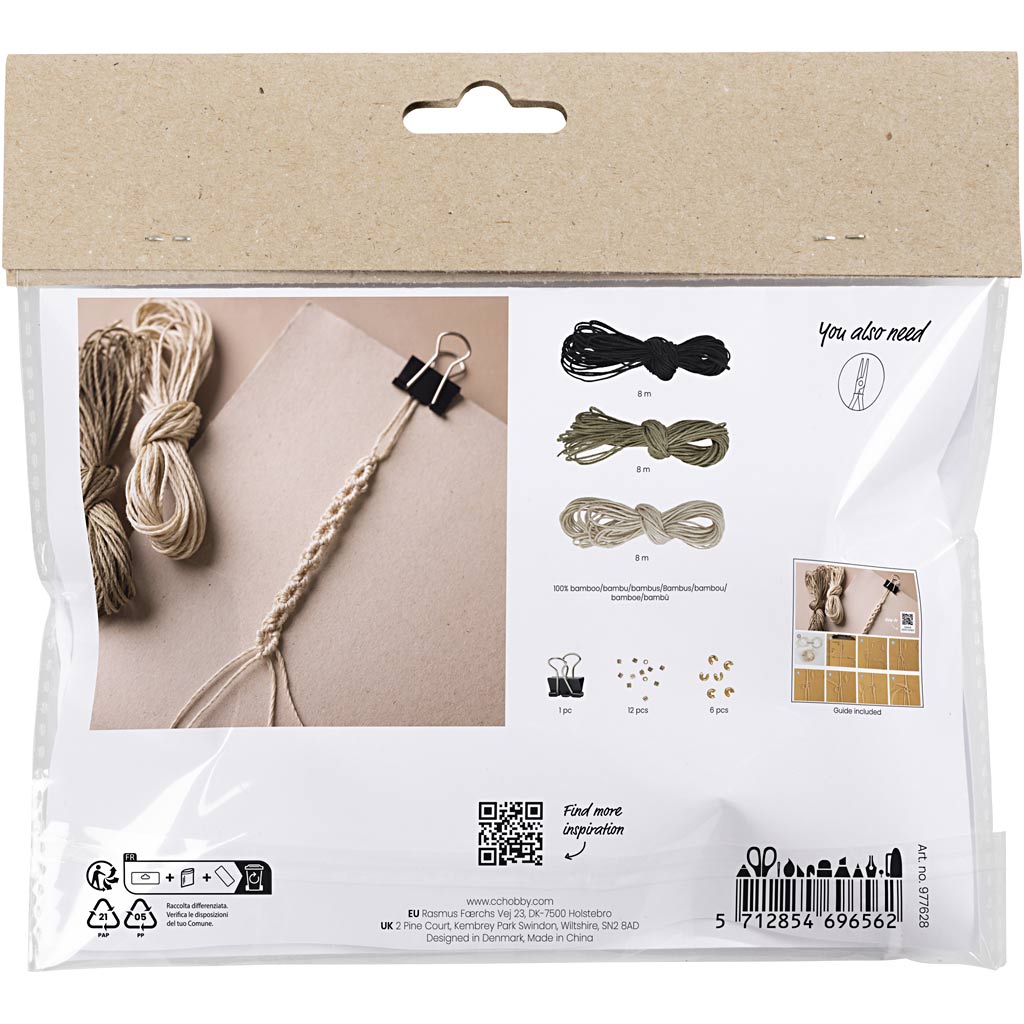 Https: www.cchobby.nl mini-hobbyset-macrame-armband-zwart-olijfbruin-zandkleur-1-doos