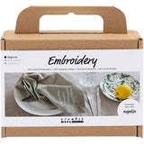 Creativ company https: www.cchobby.nl mini-hobbyset-borduren-servet-dusty-groen-1-doos
