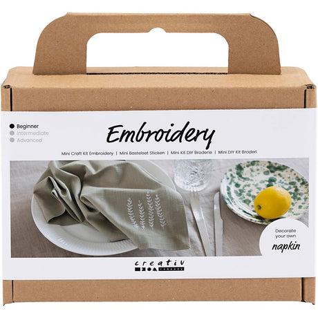 Creativ company https: www.cchobby.nl mini-hobbyset-borduren-servet-dusty-groen-1-doos