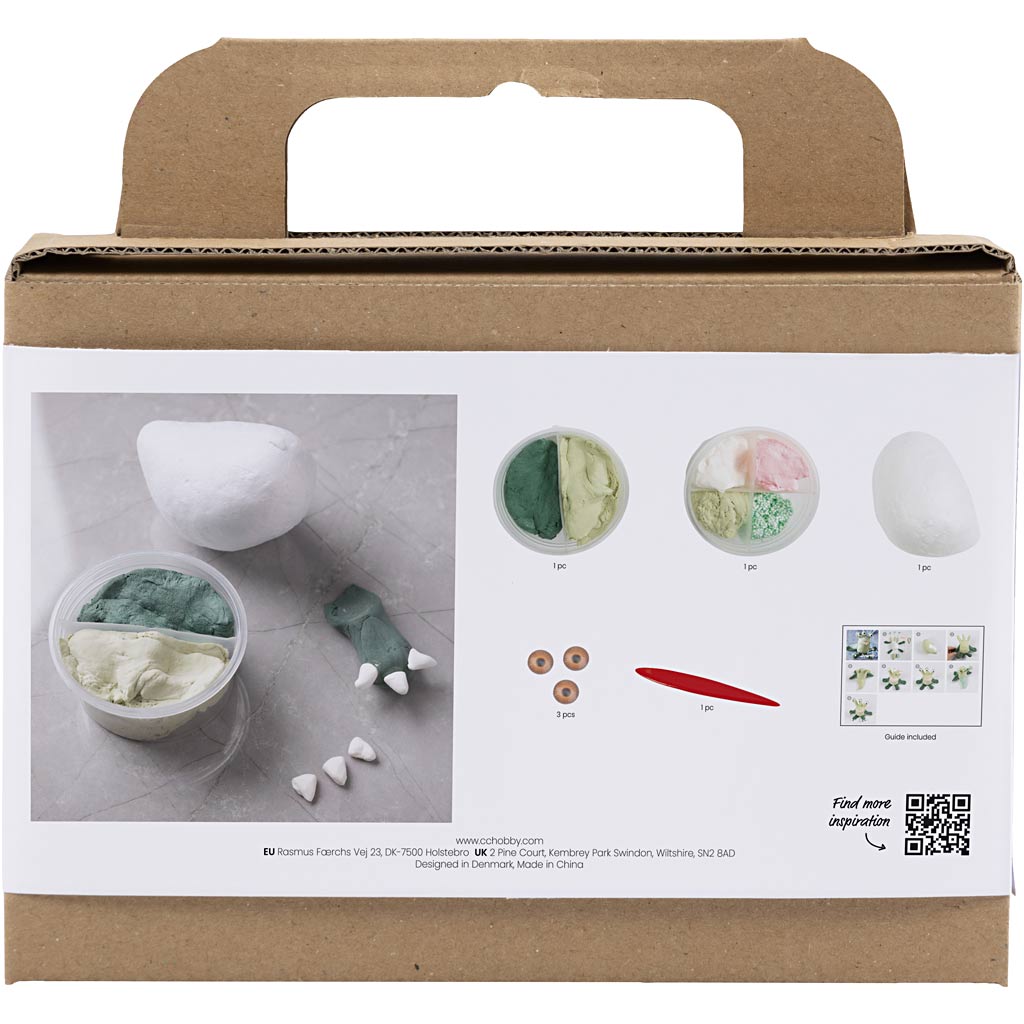 Creativ company https: www.cchobby.nl mini-hobbyset-boetseren-monster-lulu-lichtgroen-donkergroen-1-doos
